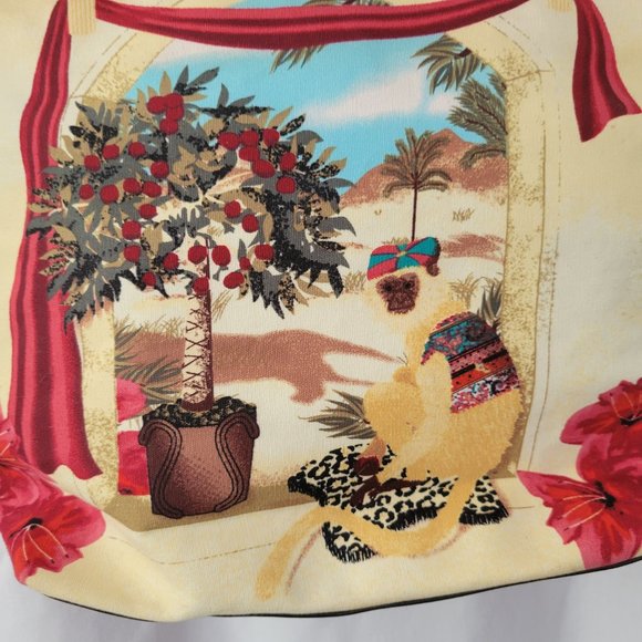 Beaded Art Purse Handbag Satchel Tropical Floral double handle Vintage Art Deco - Picture 6 of 14